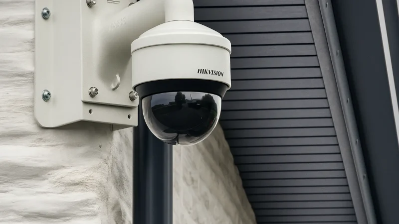 hikvision-dome-cctv-camera-external-wall-mount